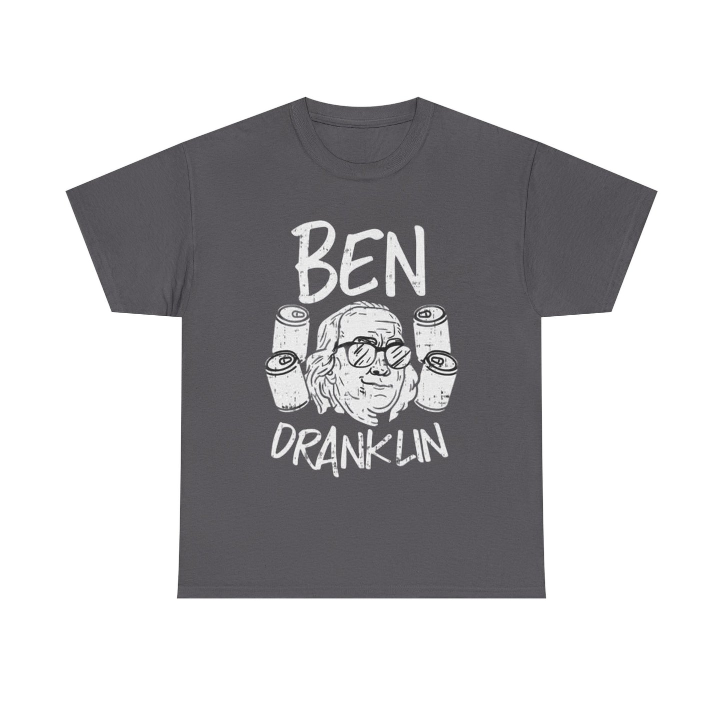 Ben Drankin Shirt Funny Beer Graphic Franklin USA American Flag Unisex Heavy