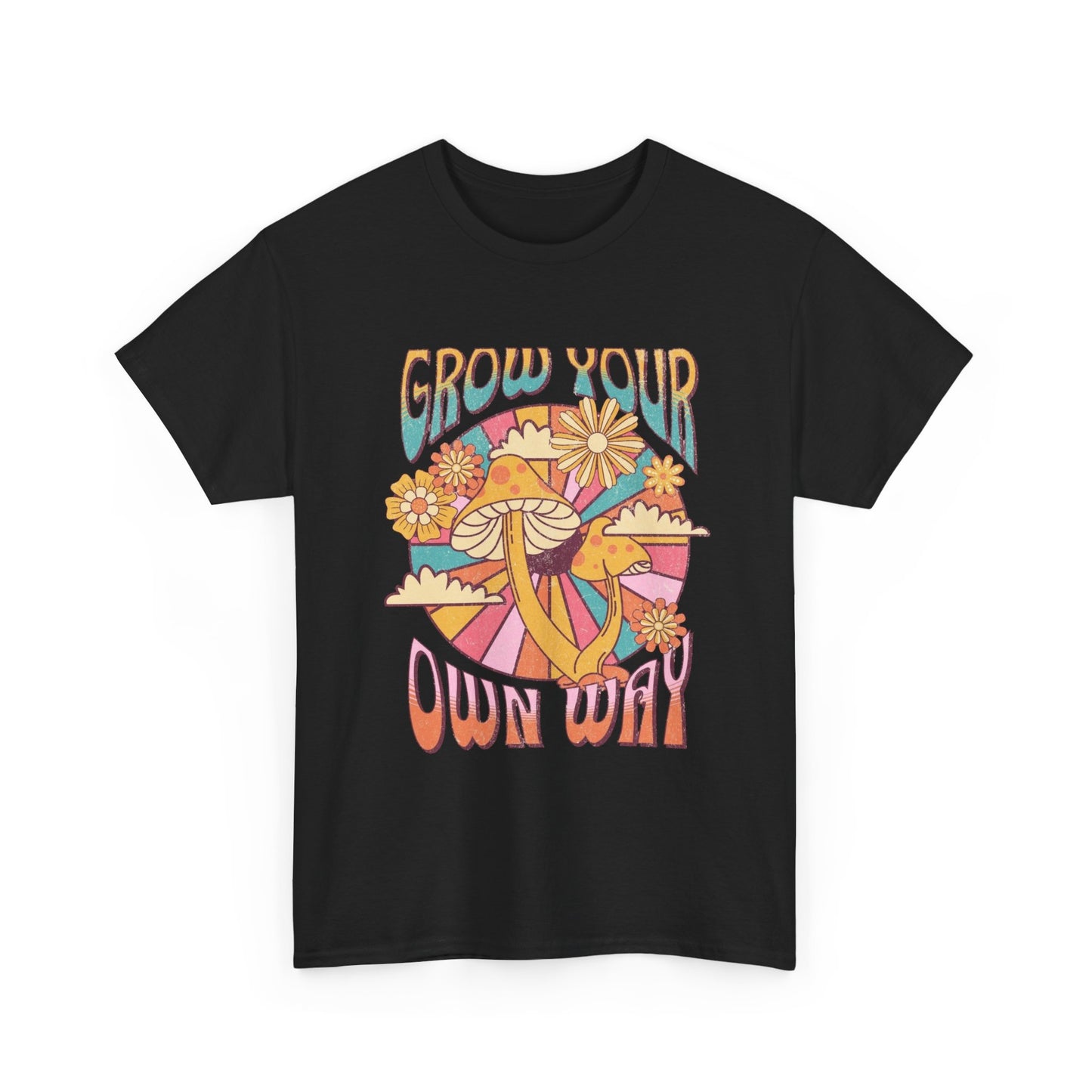 Grow Your Own Way Mushrooms Graphic T Shirt NEW ADULT TEE