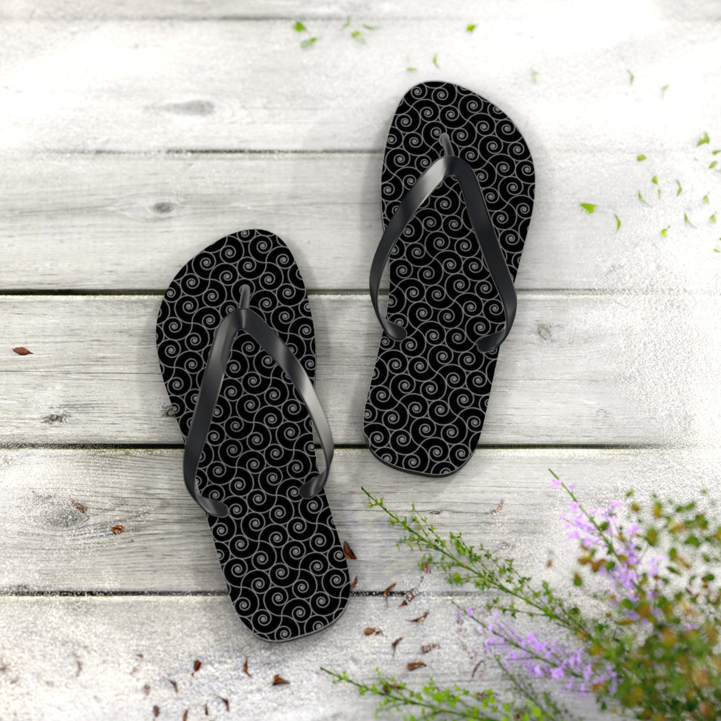 Black And White Flip Flops, Sandals Slides, Summer Footwear, Brand New