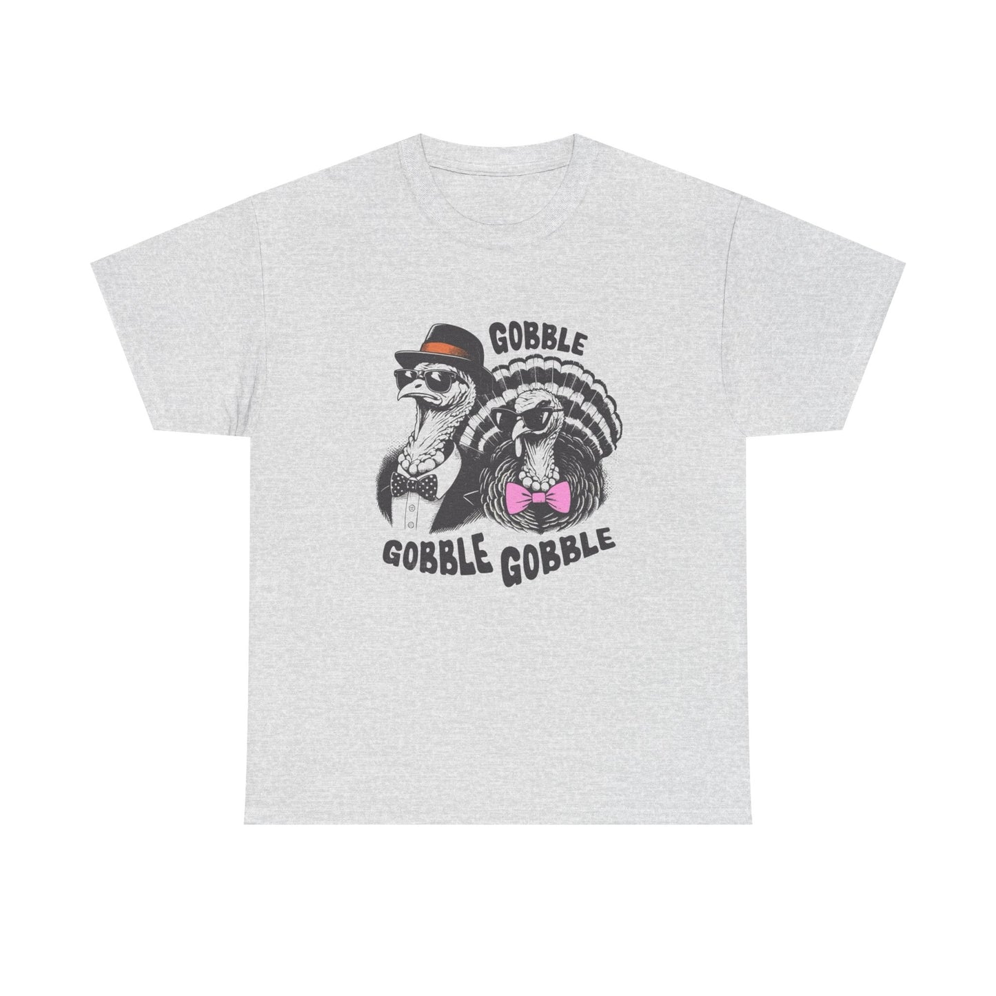 Thanksgiving Gobble Funny Turkey Graphic T Shirt NEW Unisex Heavy Cotton Tee