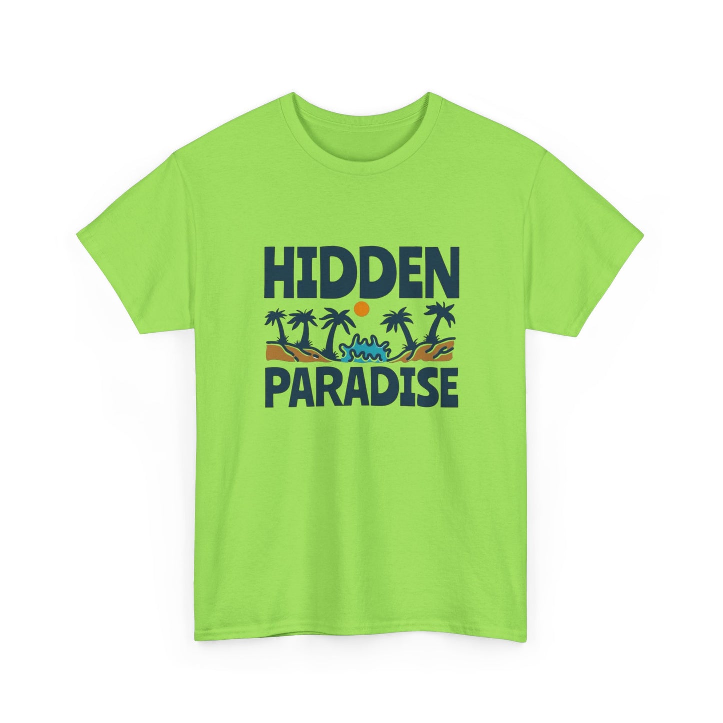 Hidden Paradise Graphic T Shirt NEW Adult Unisex Heavy Cotton Tee