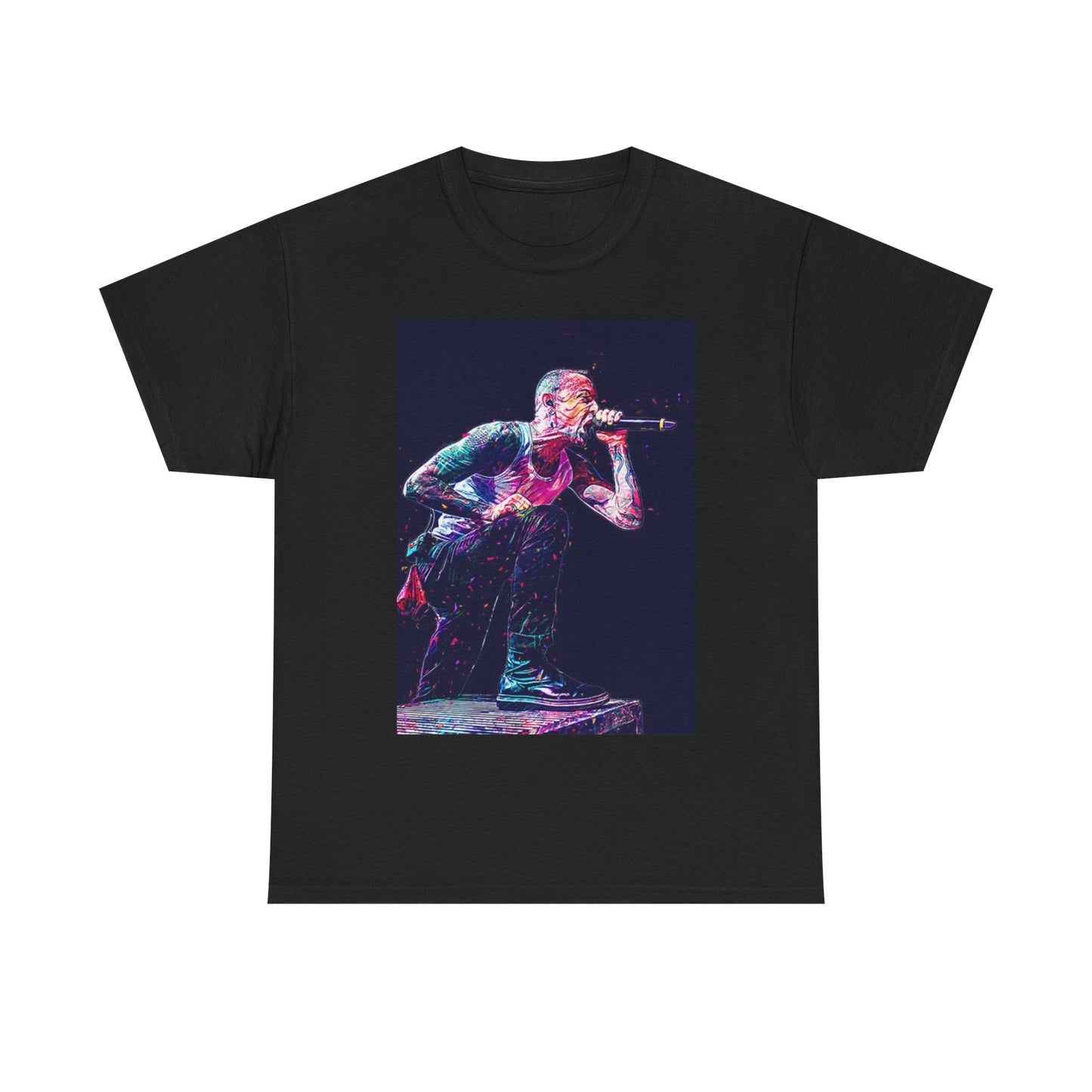 Chester linkin park T-shirt art graphic retro vintage Unisex Heavy Cotton Tee