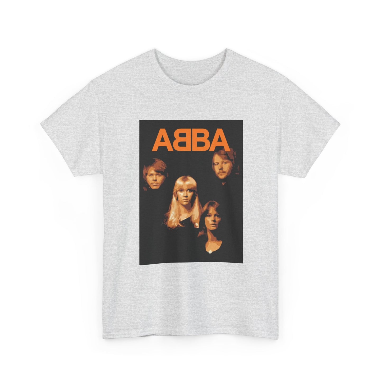Abba T-shirt vintage retro neon lights classic music Unisex Heavy Cotton Tee