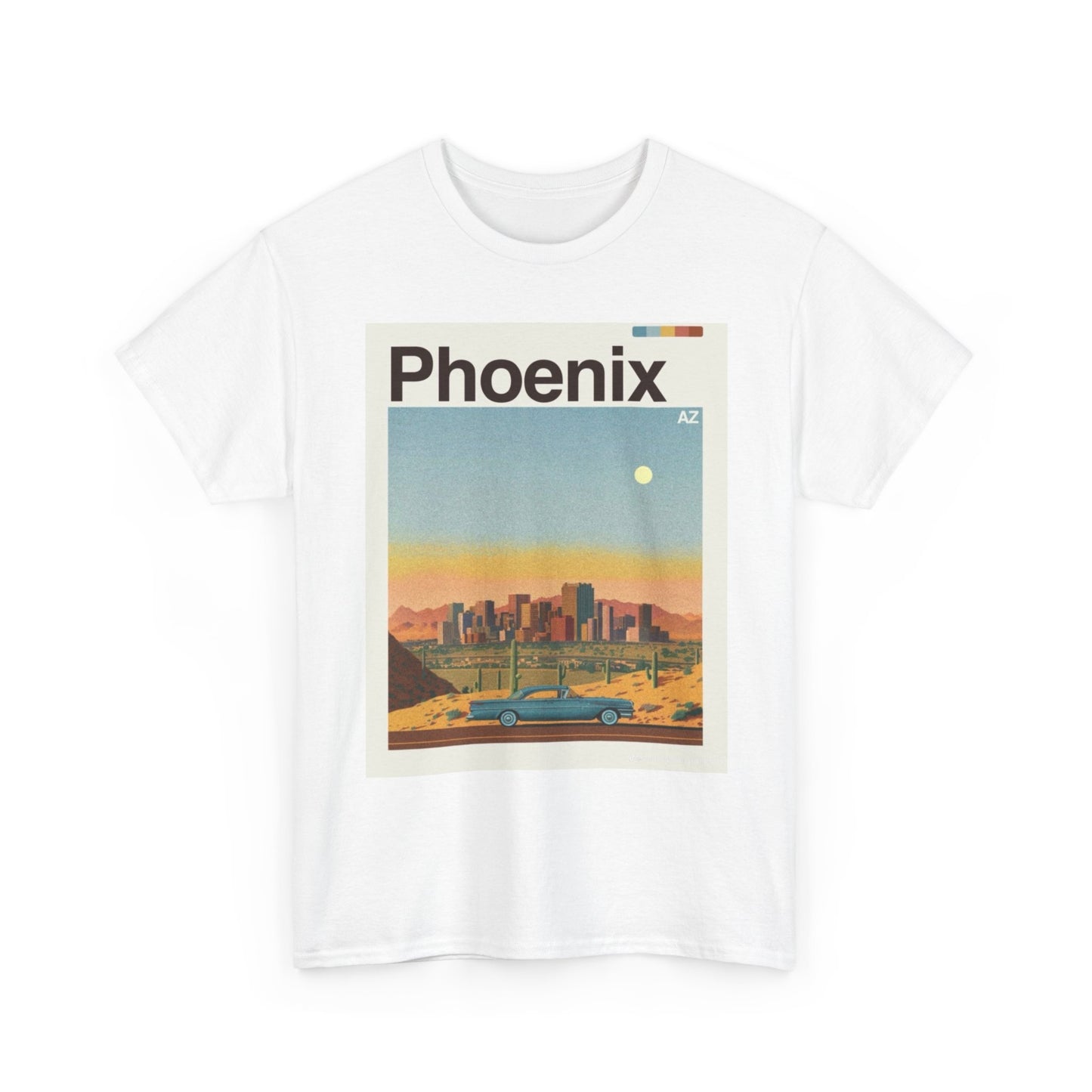 Phoenix Skyline Graphic T Shirt Cotton Tee Apparel New