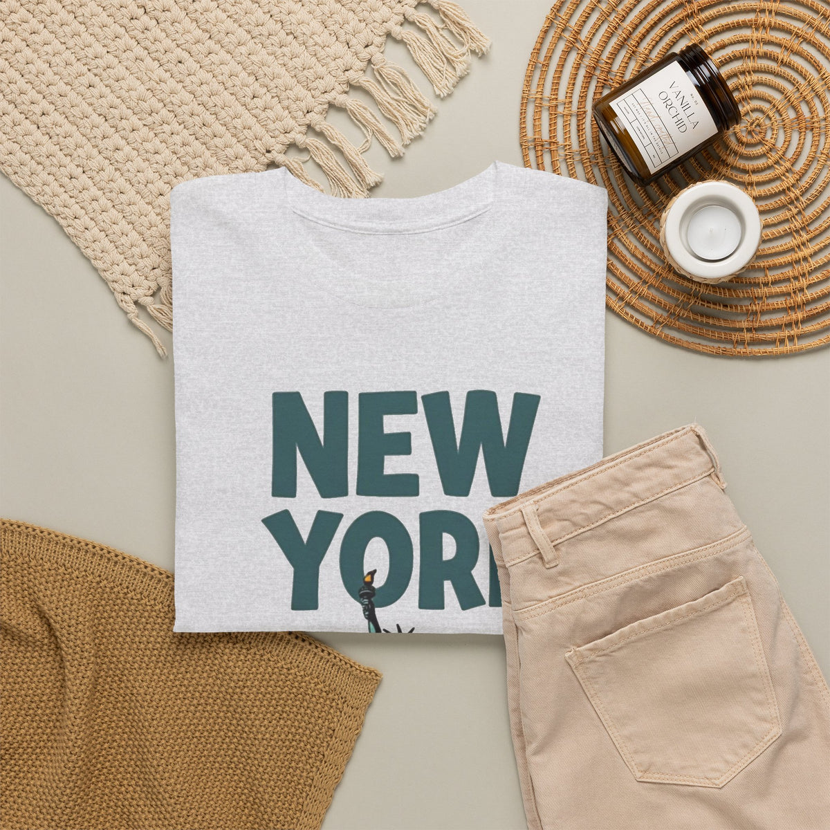 New York City Pizza Graphic T Shirt Men's Retro Heavy Cotton Tee