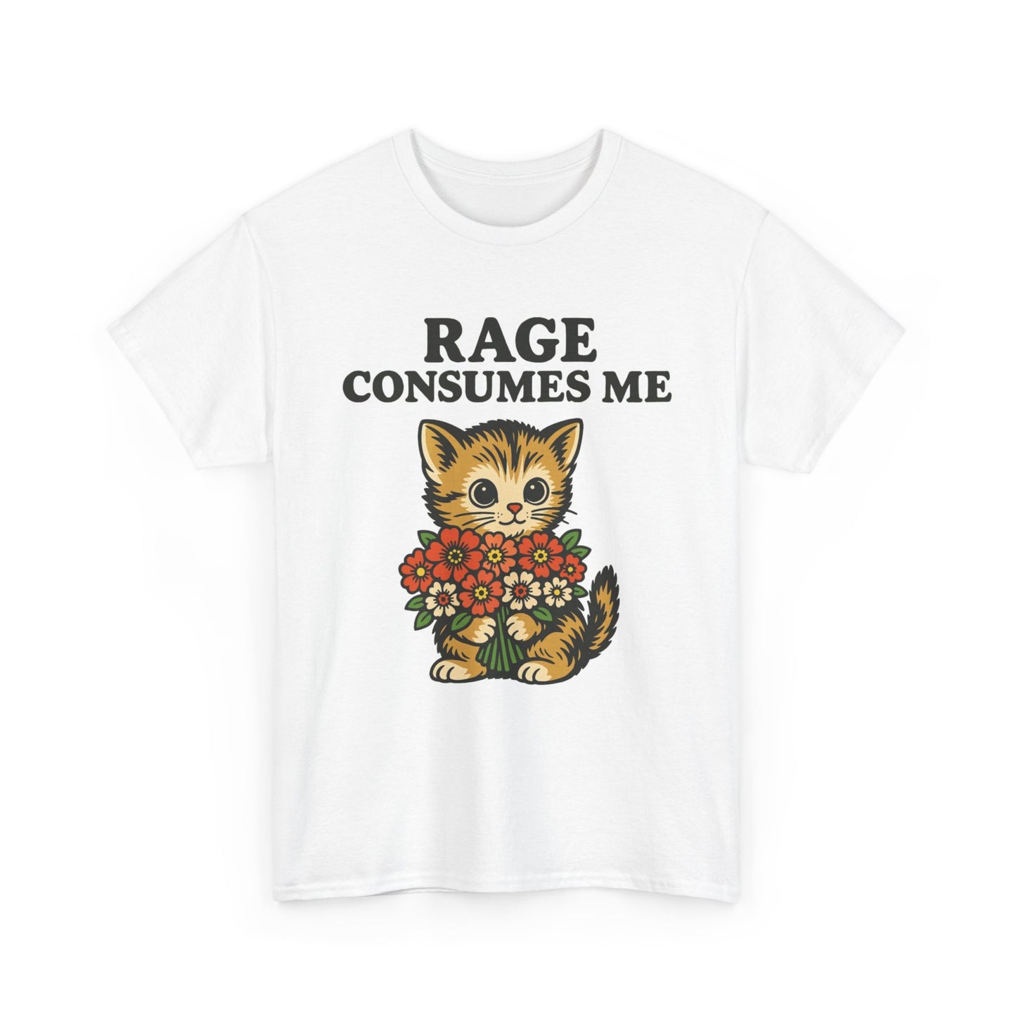 Rage Consumes Me Funny Cat Graphic T Shirt Unisex BRAND NEW Cotton Tee