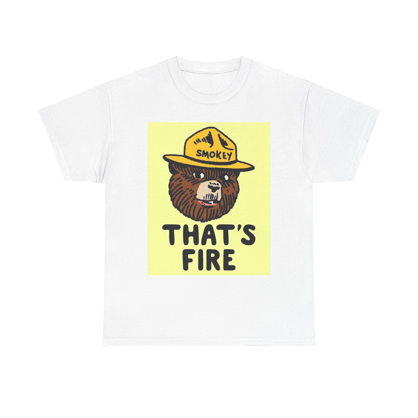 That's Fire Smokey The Bear Graphic T Shirt Cotton Tee