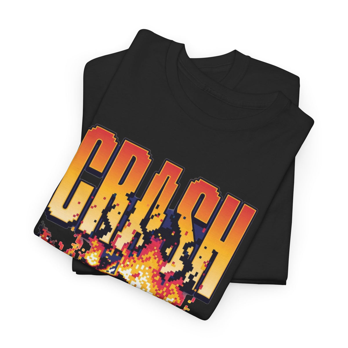 Vintage Gaming Graphic T Shirt Men's Crash Retro Heavy Cotton Tee