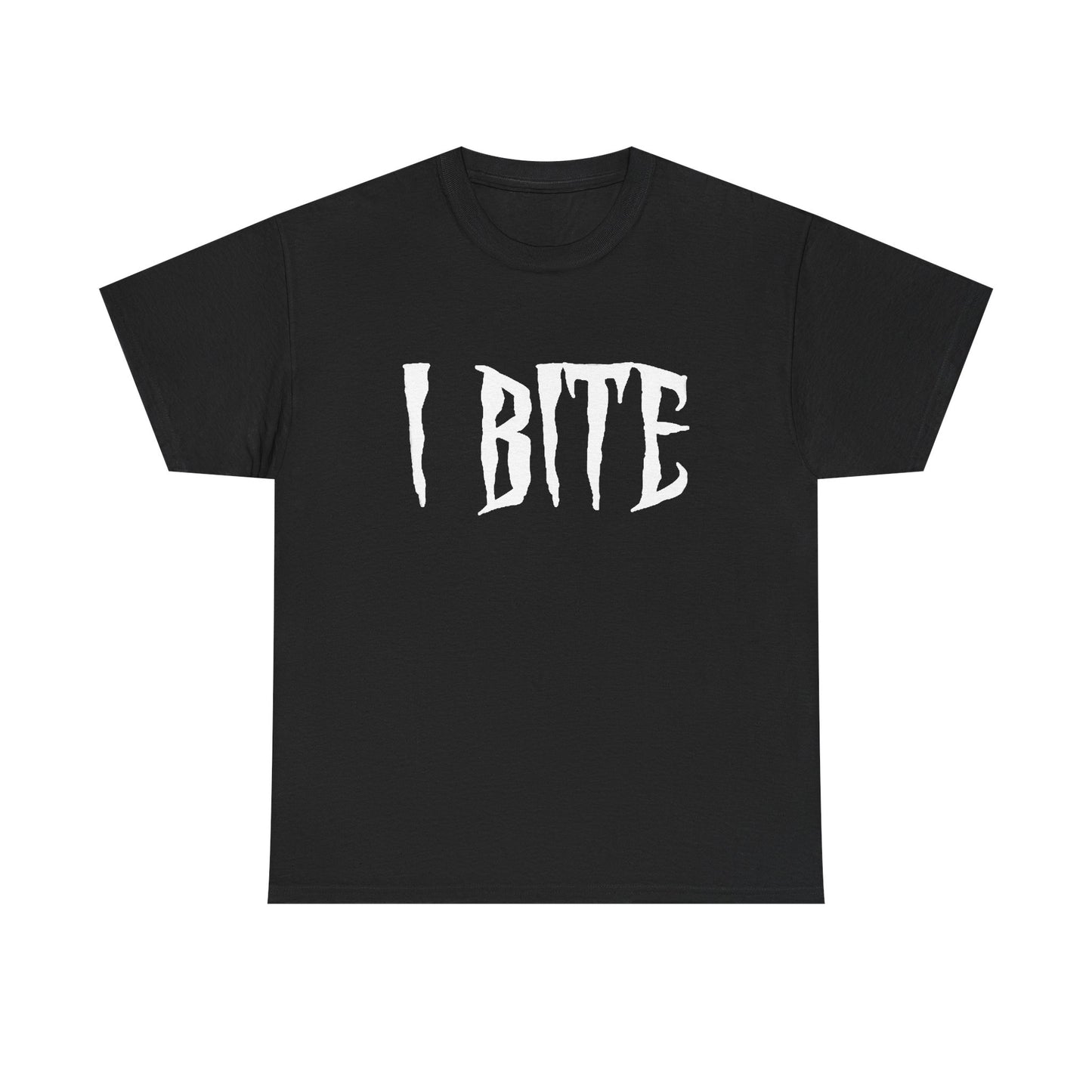 I Bite Shirt Funny Joke Graphic Vampire Dad Humor Unisex Heavy Cotton Tee
