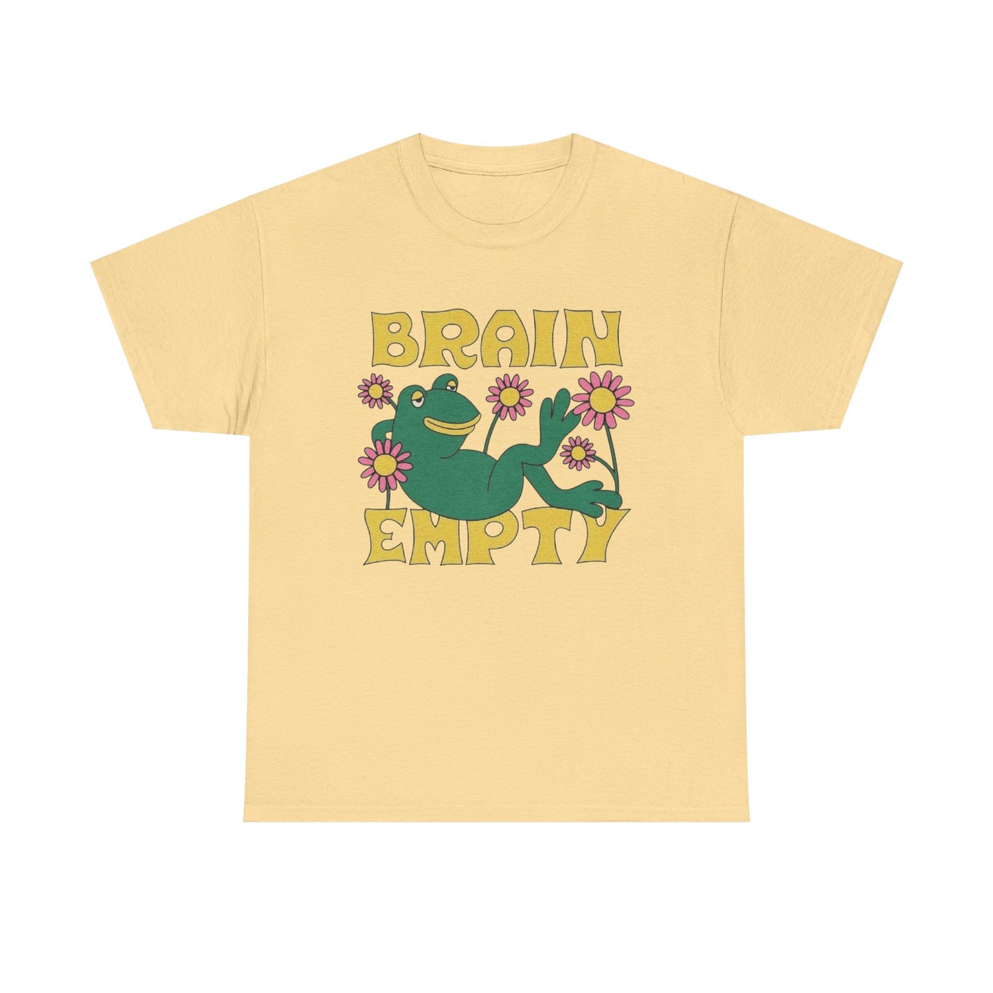 Brain Empty Frog T Shirt Unisex Heavy Cotton Tee