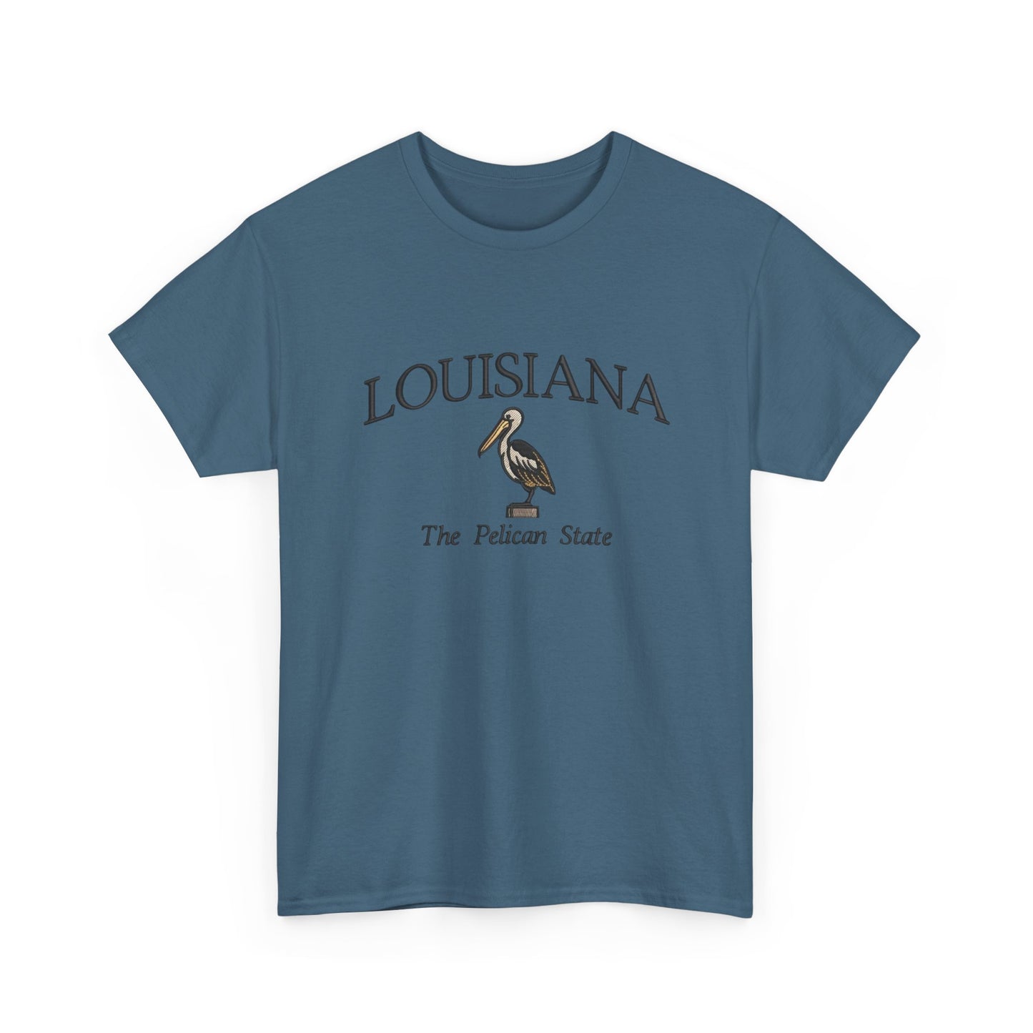 Louisiana The Pelican State Graphic T Shirt NEW Unisex Heavy Cotton Tee