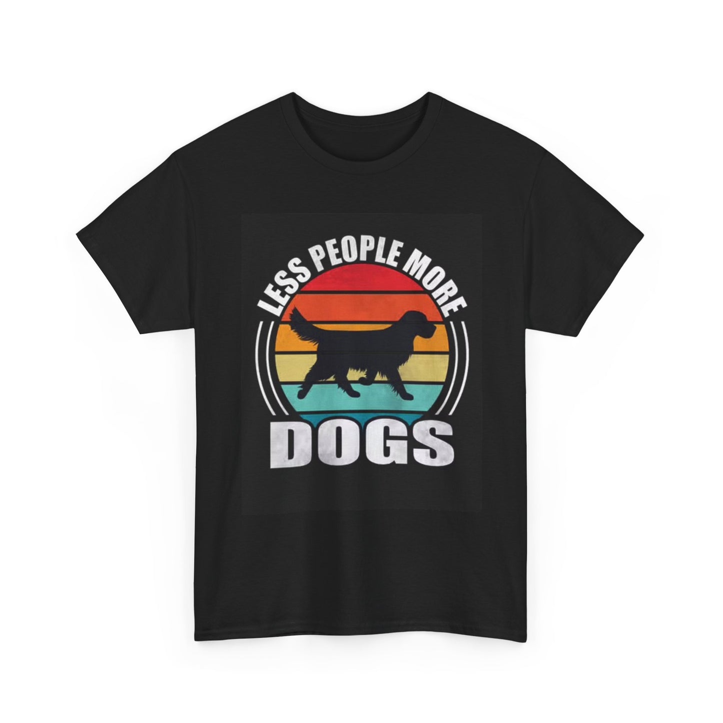 Dog Lover Graphic Tee, Less People More Dogs Shirt, Animal Print Unisex Tshirt,