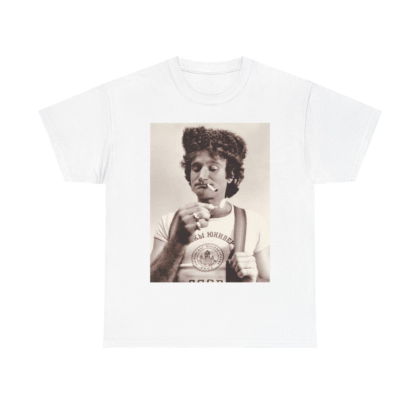 Robin williams T-shirt vintage comedy store California Unisex Heavy Cotton Tee