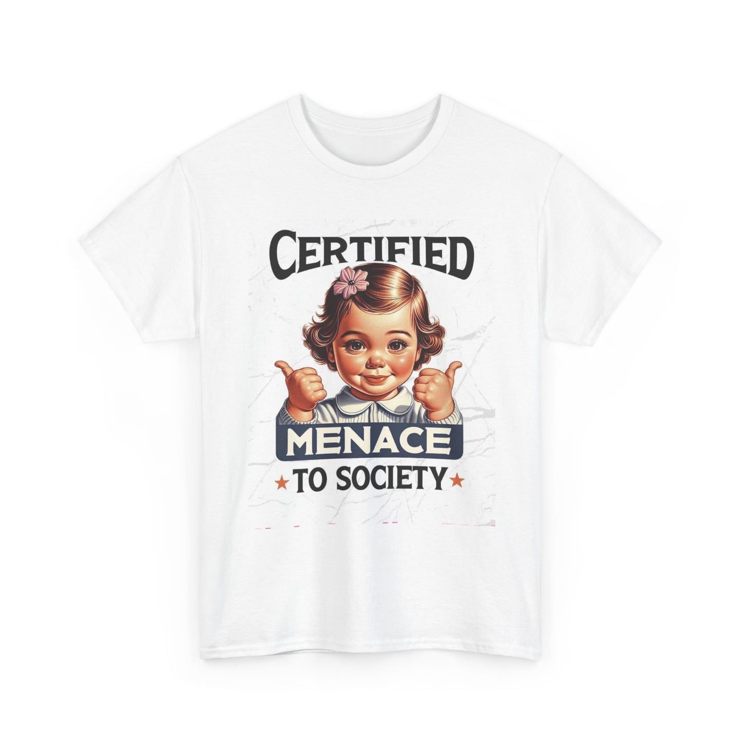 Certified Menace To Society Graphic T Shirt Funny Kids Unisex Heavy Cotton Tee