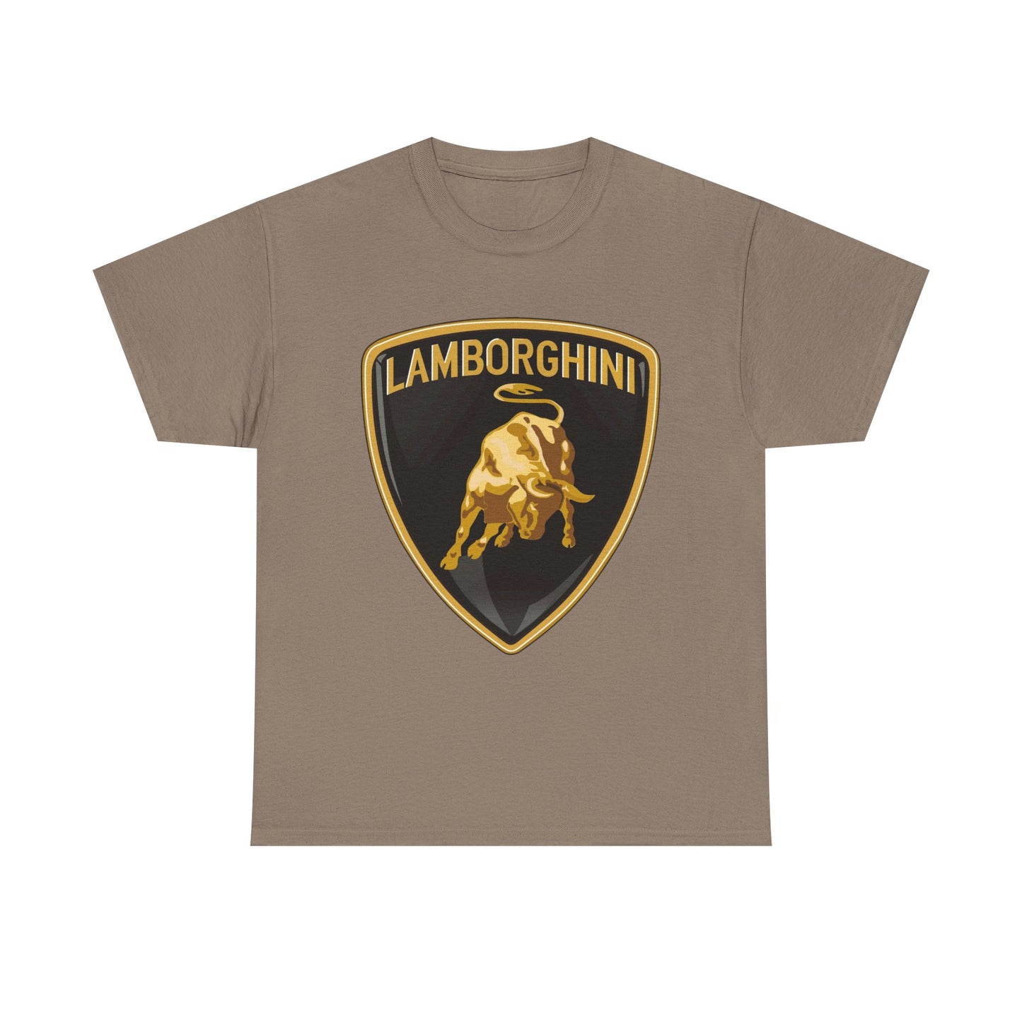 Lamborghini Graphic T Shirt Vintage Logo Retro Unisex Heavy Cotton Tee