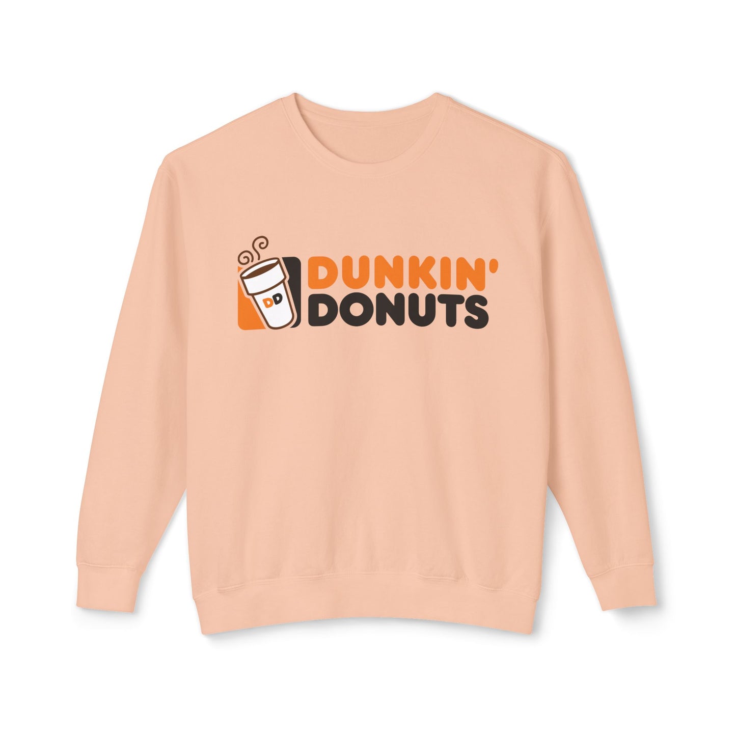 Dunkin Donuts Graphic Retro Logo Coffee Lover Lightweight Crewneck Sweatshirt