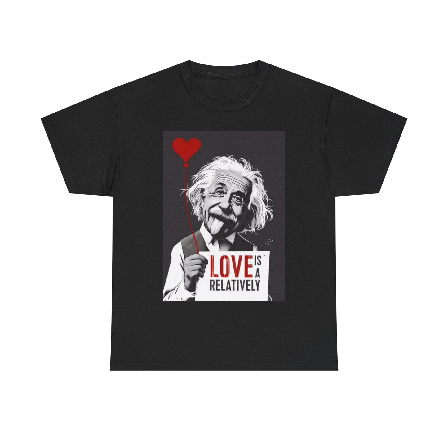 Albert Einstein Theory Of Love Shirt Funny Graphic Unisex Heavy Cotton Tee