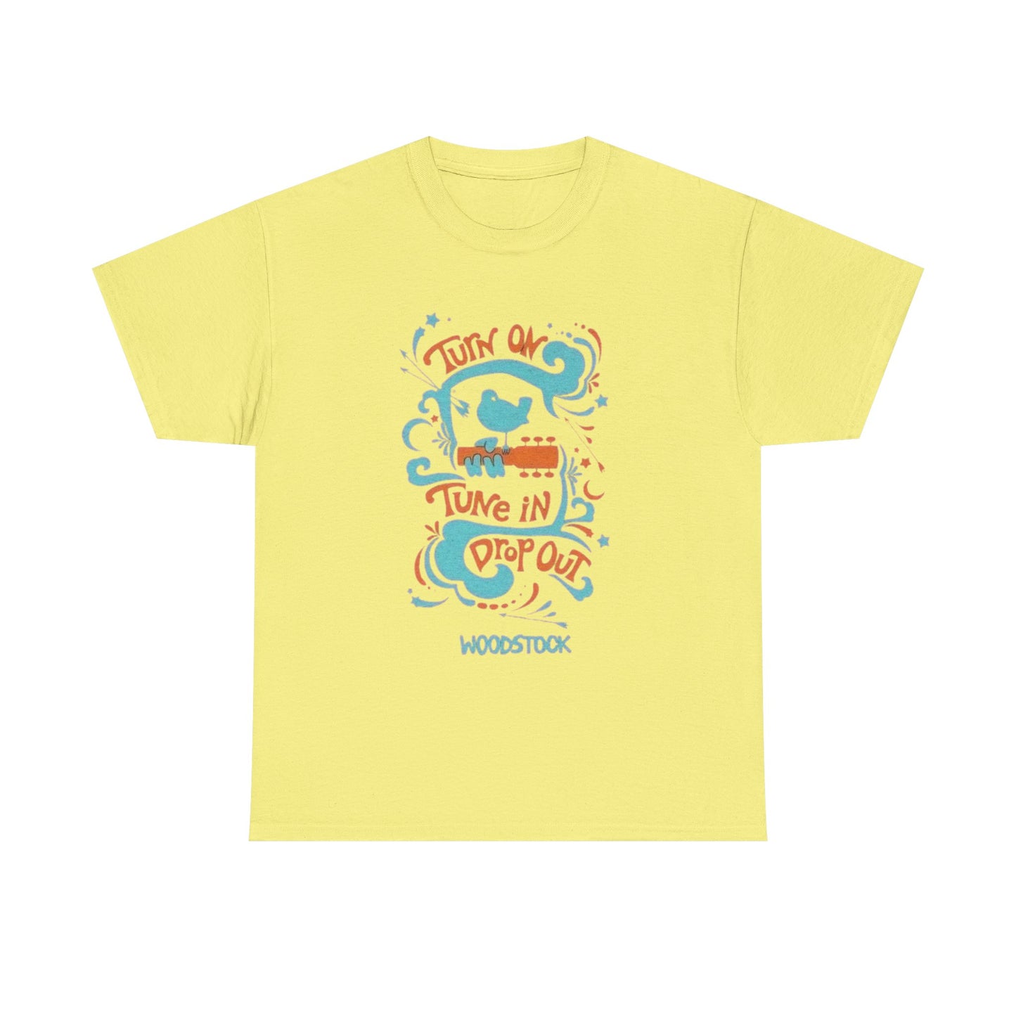 Tune In Woodstock Festival Graphic T-Shirt Cotton Tee New Gift Vintage