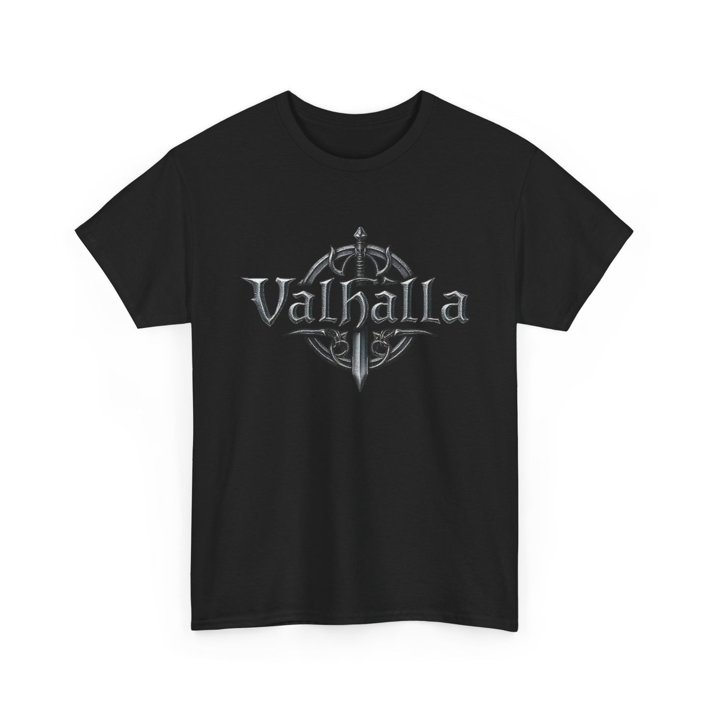 Valhalla Sword Graphic T Shirt Men's Heavy Cotton Tee
