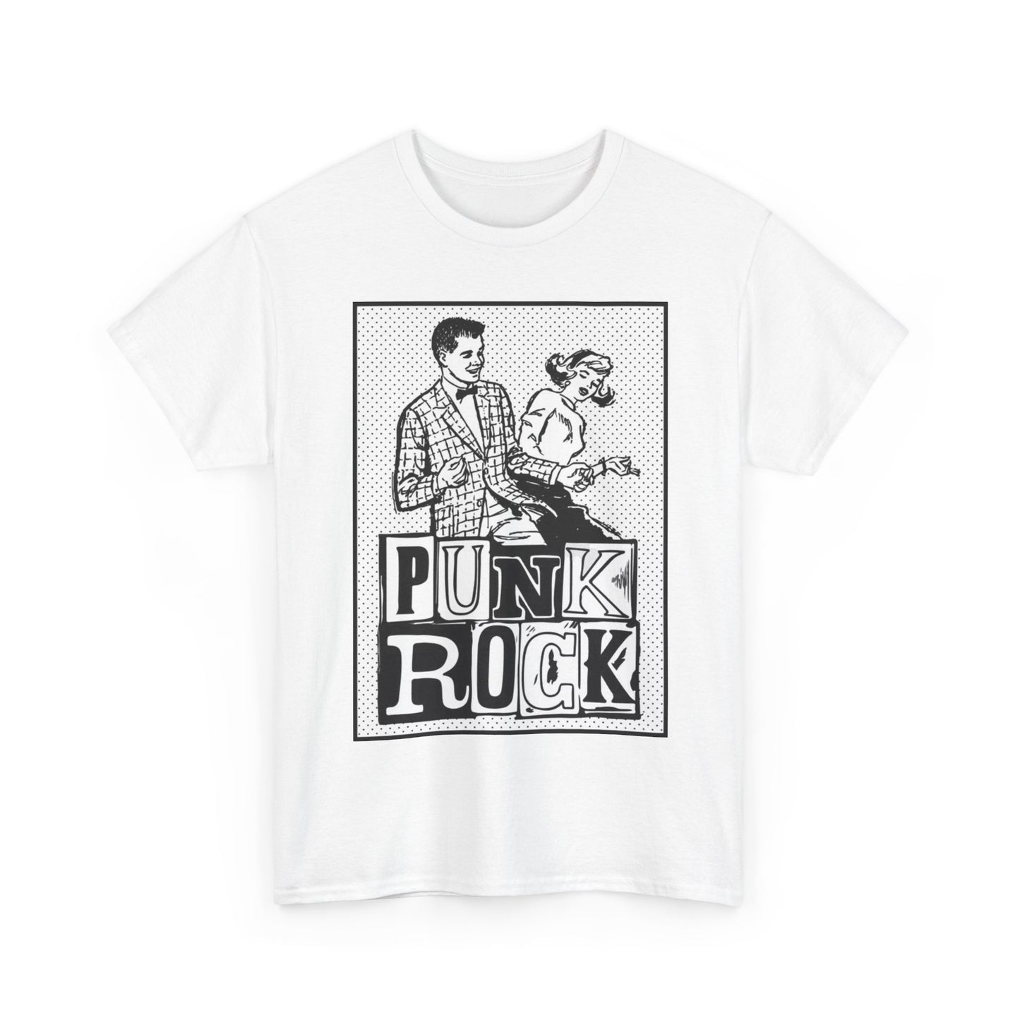 Punk rock T-shirt vintage graphic art funny 50s Unisex Heavy Cotton Tee