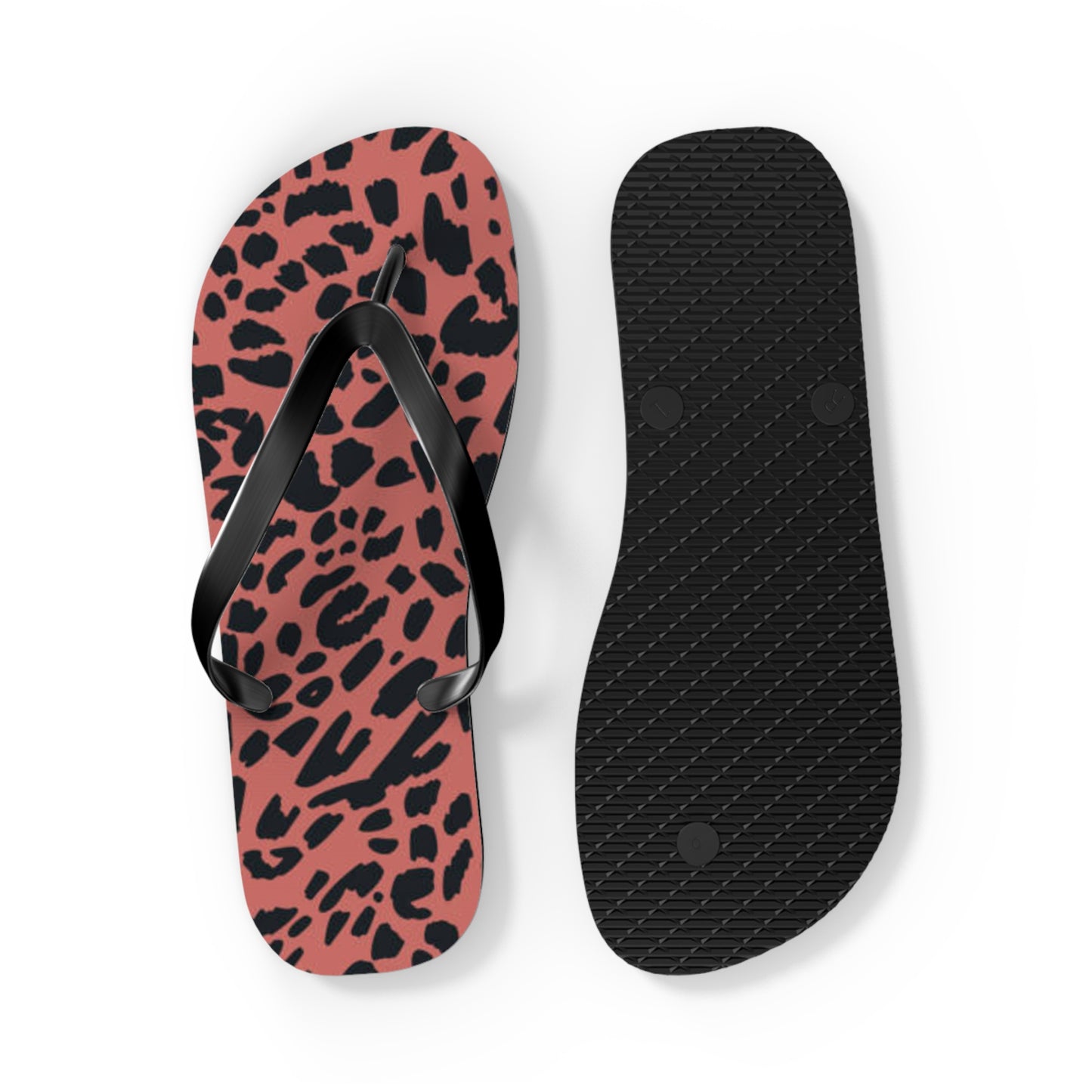 Pink Animal Beach Sandals, Slides for Summer, Flip Flops, Water Resistant