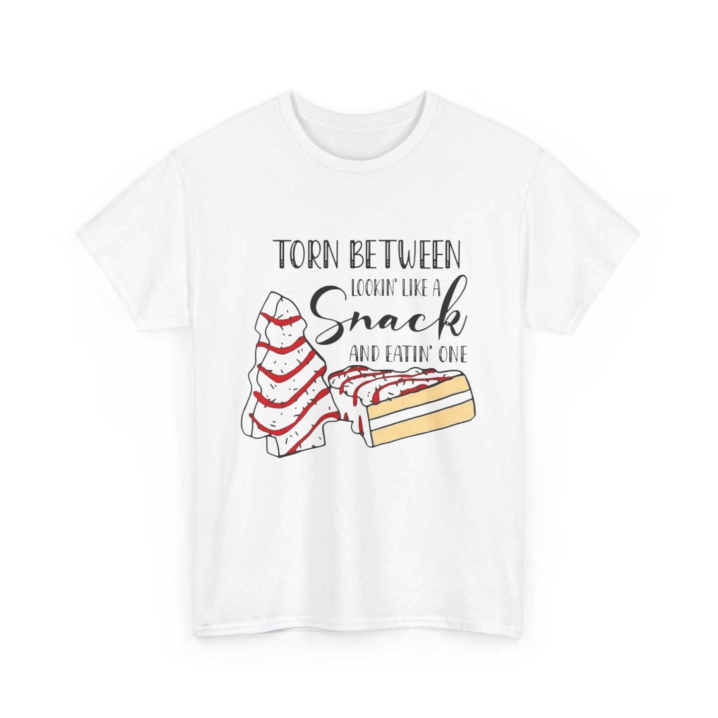Funny Christmas Tree Cakes Graphic T Shirt Unisex NEW Heavy Cotton Tee