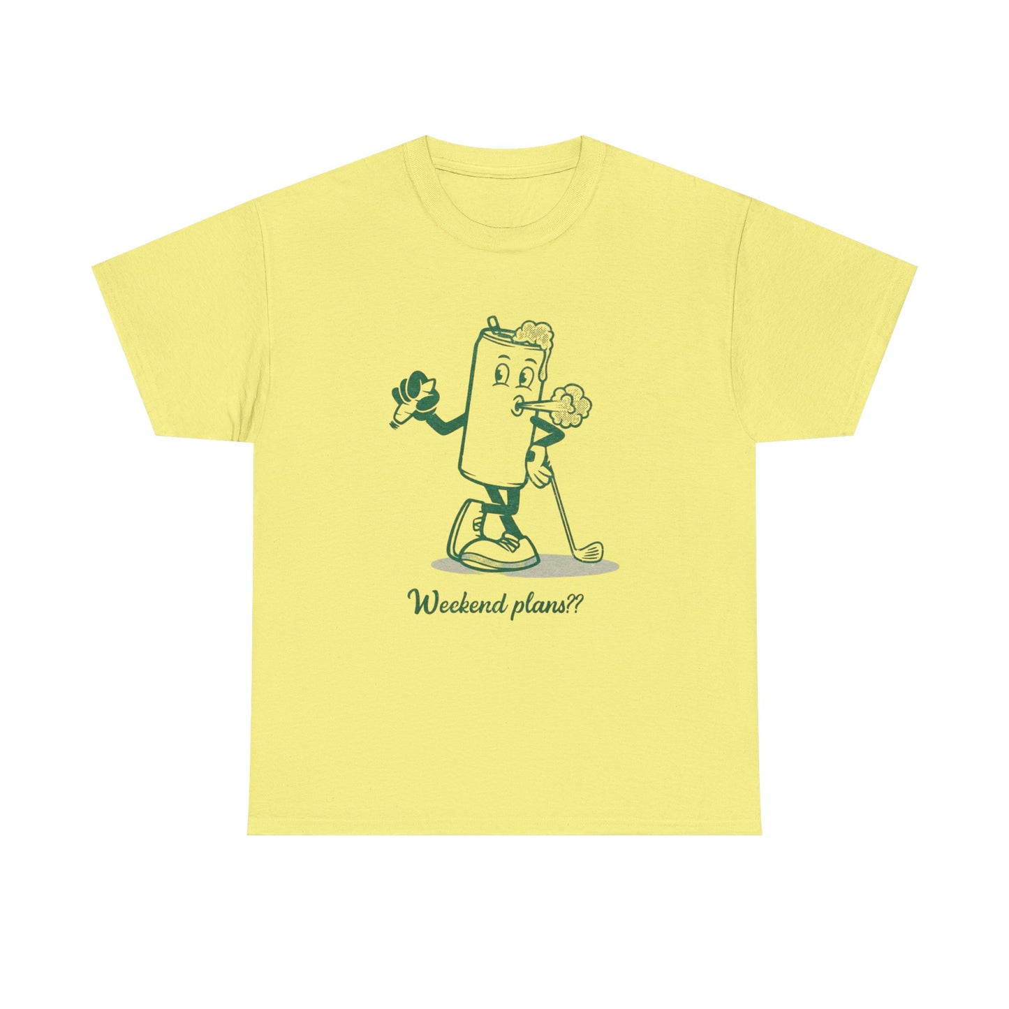 Weekend Plans Beers Weed And Golf Graphic T Shirt NEW Adult Unisex Heavy Cotton