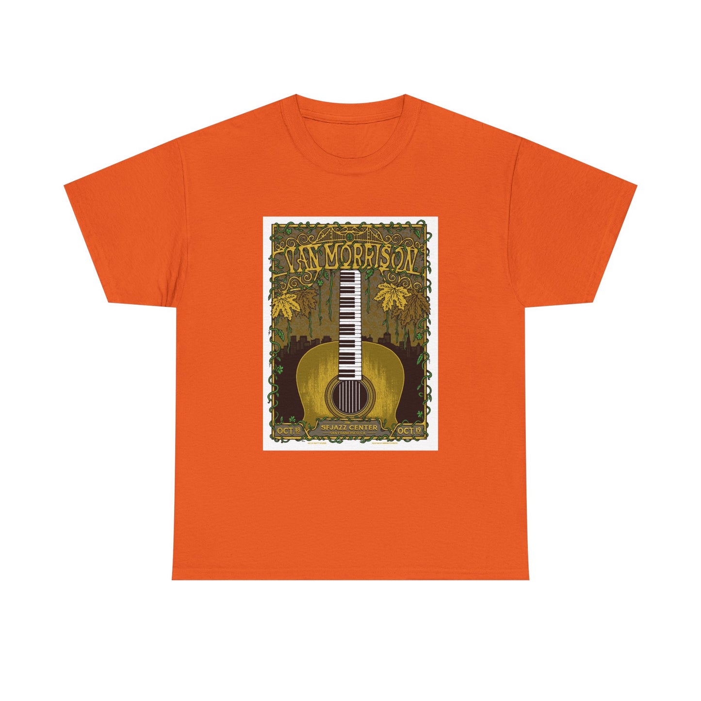Van Morrison Tshirt Classic Rock Merch Graphic Retro Unisex Heavy Cotton Tee