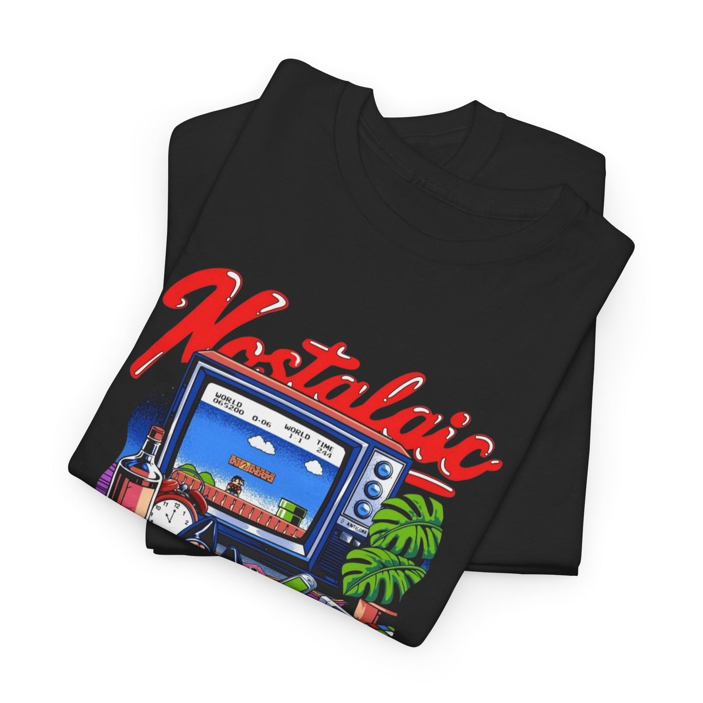 90's Nostalgia Retro Gaming Graphic T Shirt Heavy Cotton Tee