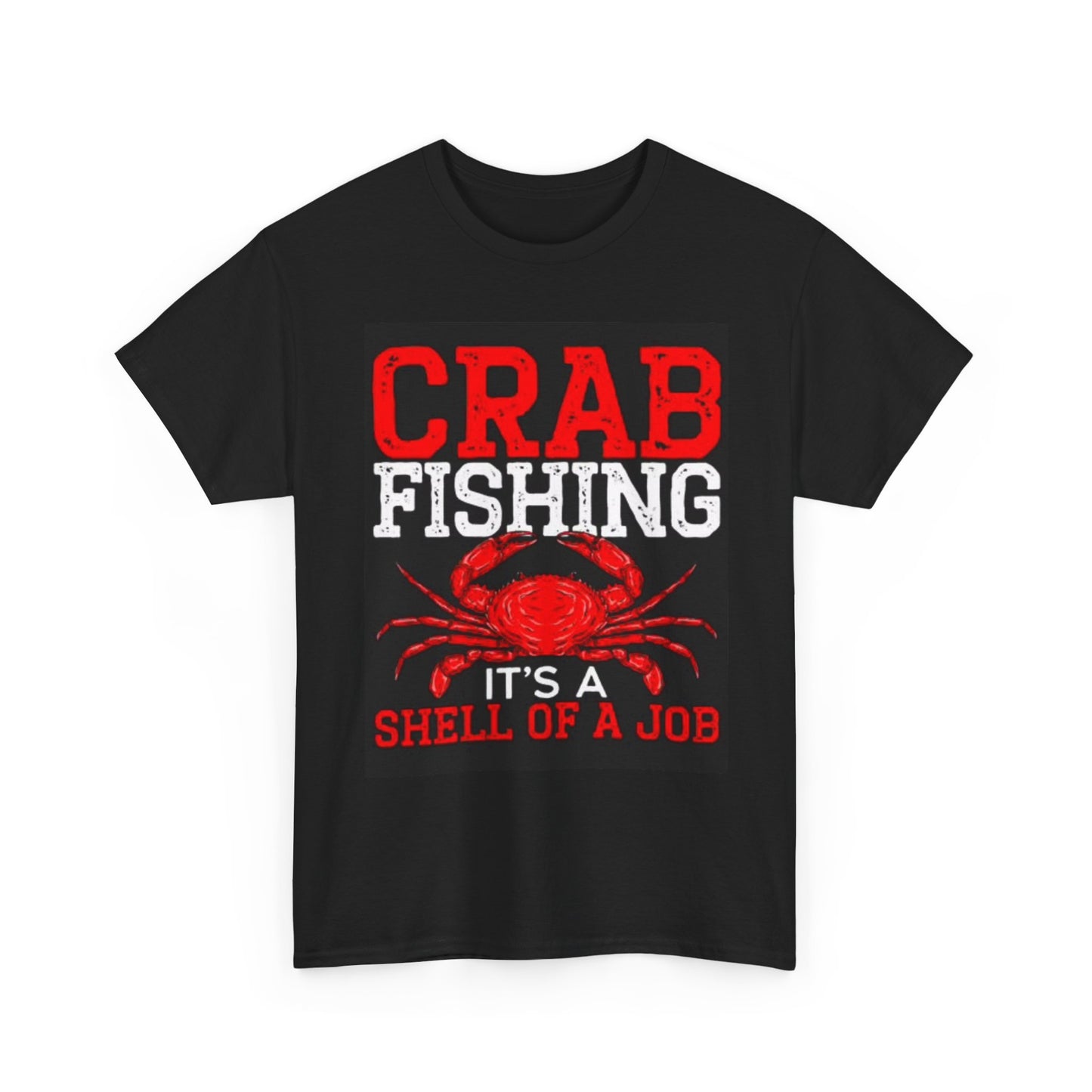 Crab Fisherman Graphic T Shirt Fishing Boat Alaska Unisex Heavy Cotton Tee