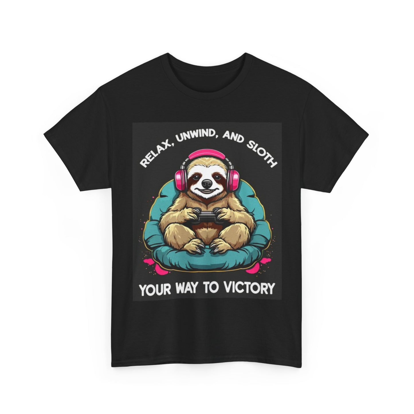 Slothing Video Games Shirt Funny Gaming Gamer Unisex Heavy Cotton Tee