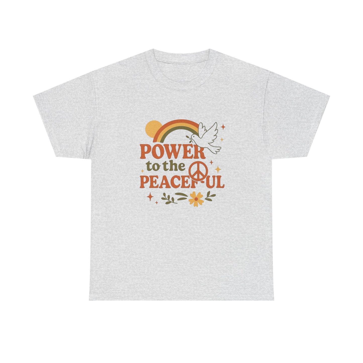 Power To The Peaceful Graphic T Shirt Adult NEW