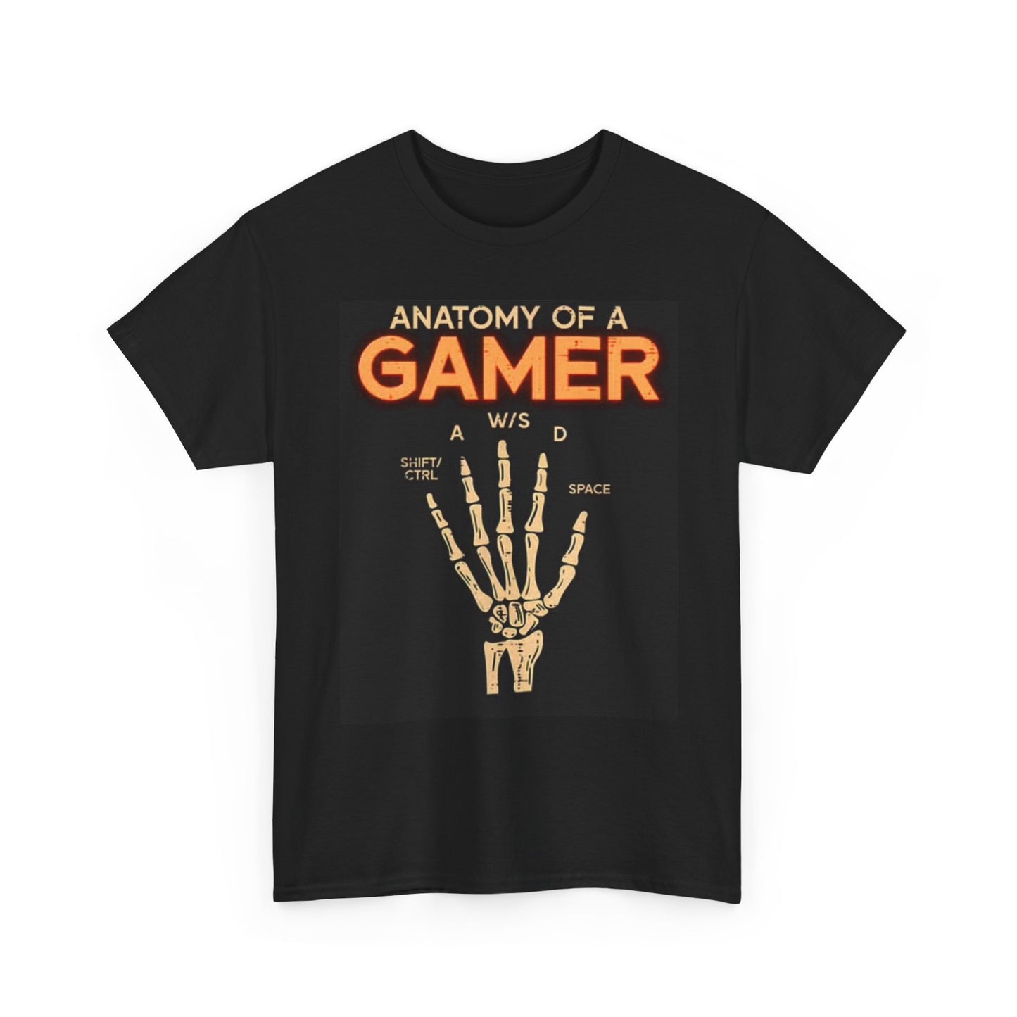 Anatomy Of A Gamer Graphic T Shirt Funny Video games Unisex Heavy Cotton Tee
