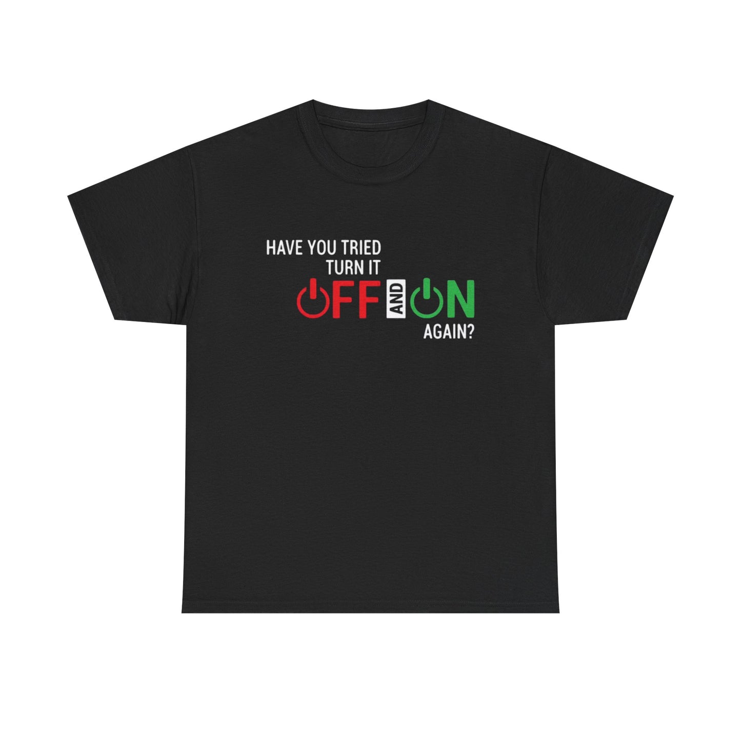 Video Game Graphic T Shirt Funny Off On Gamer Unisex Heavy Cotton Tee