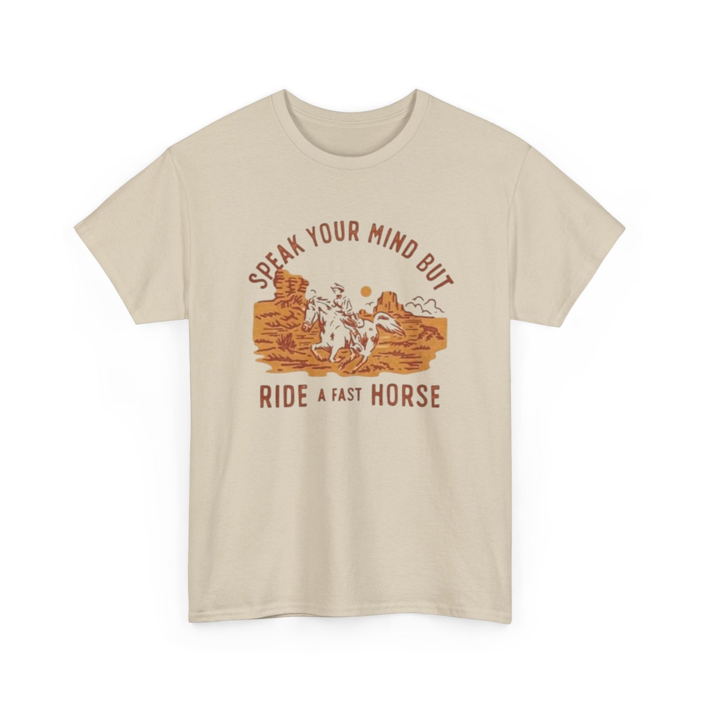 Ride A Fast Horse Graphic T Shirt Unisex Heavy Cotton Tee