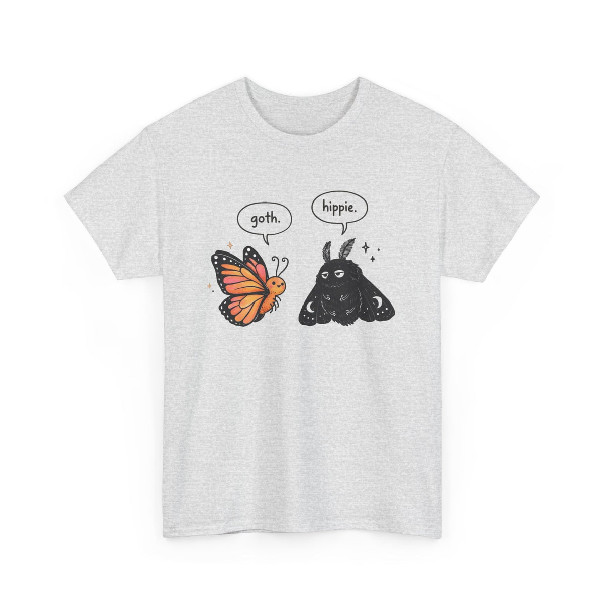 Goth Butterfly and Hippie Funny Graphic T Shirt  Men's Tee