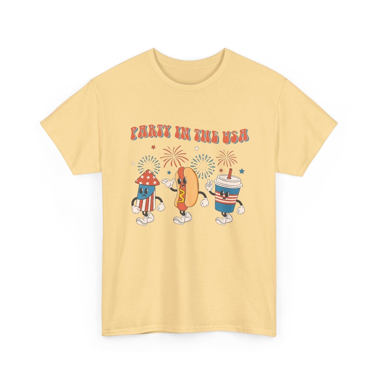 Party In The USA 4th Graphic T Shirt ADULT NEW