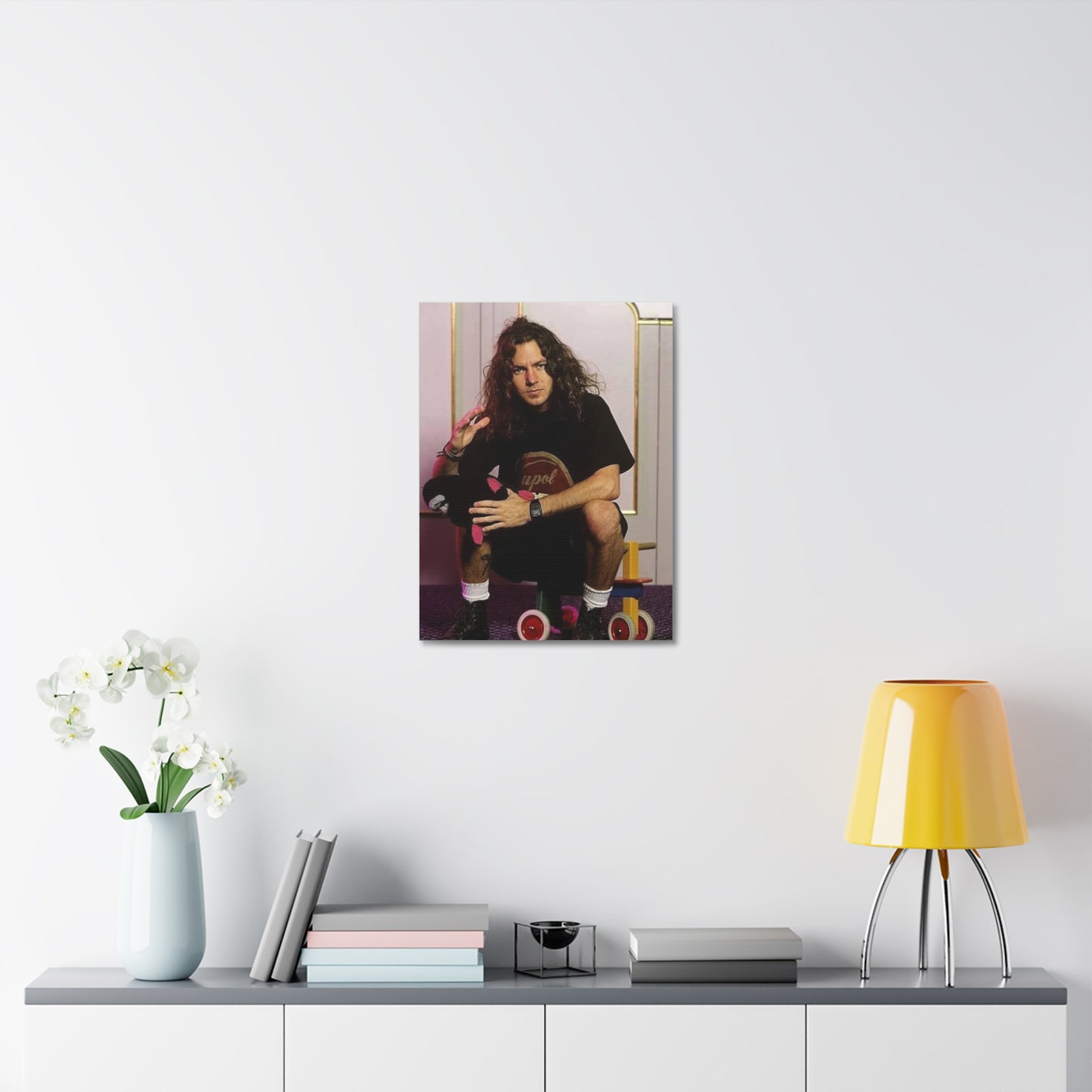 Eddie Vedder Retro Photograph Framed Stretched Canvas MULTIPLE SIZES