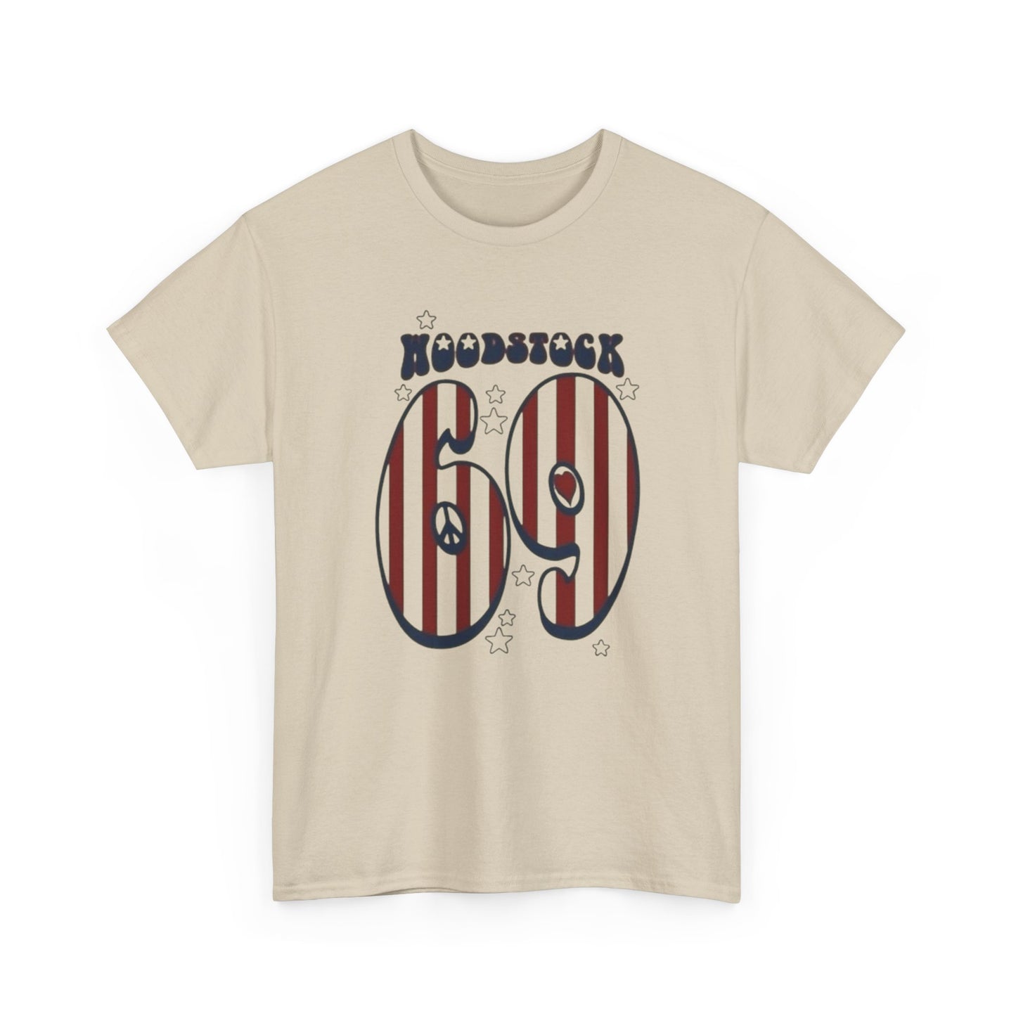 Woodstock 69 Retro Graphic T-Shirt Cotton Tee New Gift Vintage