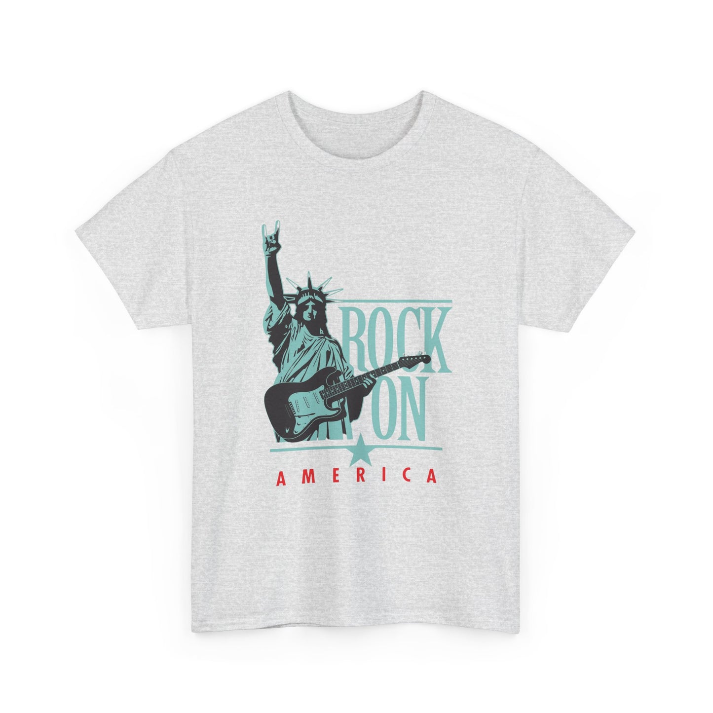 Rock On America Graphic T Shirt Unisex Heavy Cotton Tee