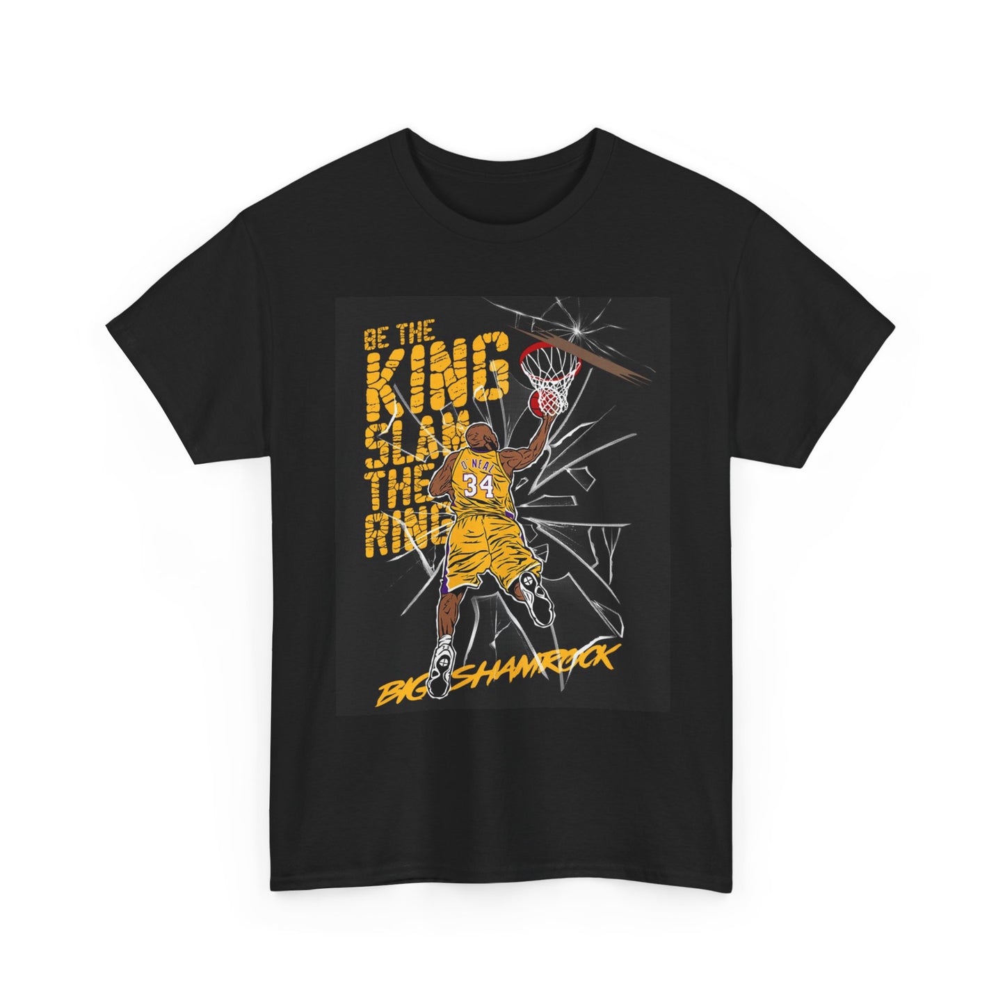 The King Of The Slam Shaq Graphic T Shirt Vintage Unisex Heavy Cotton Tee