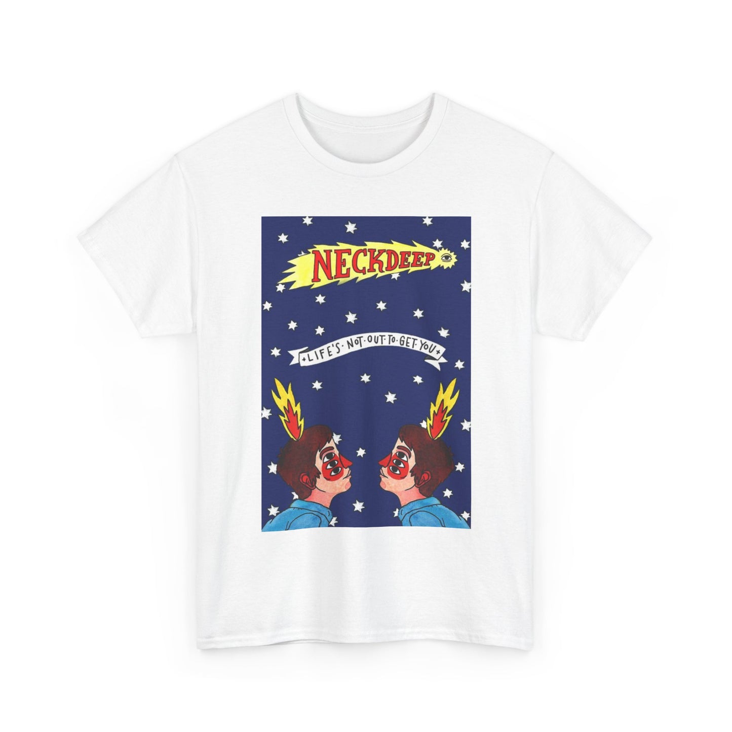 Neck deep T-shirt vintage art graphic retro punk Unisex Heavy Cotton Tee