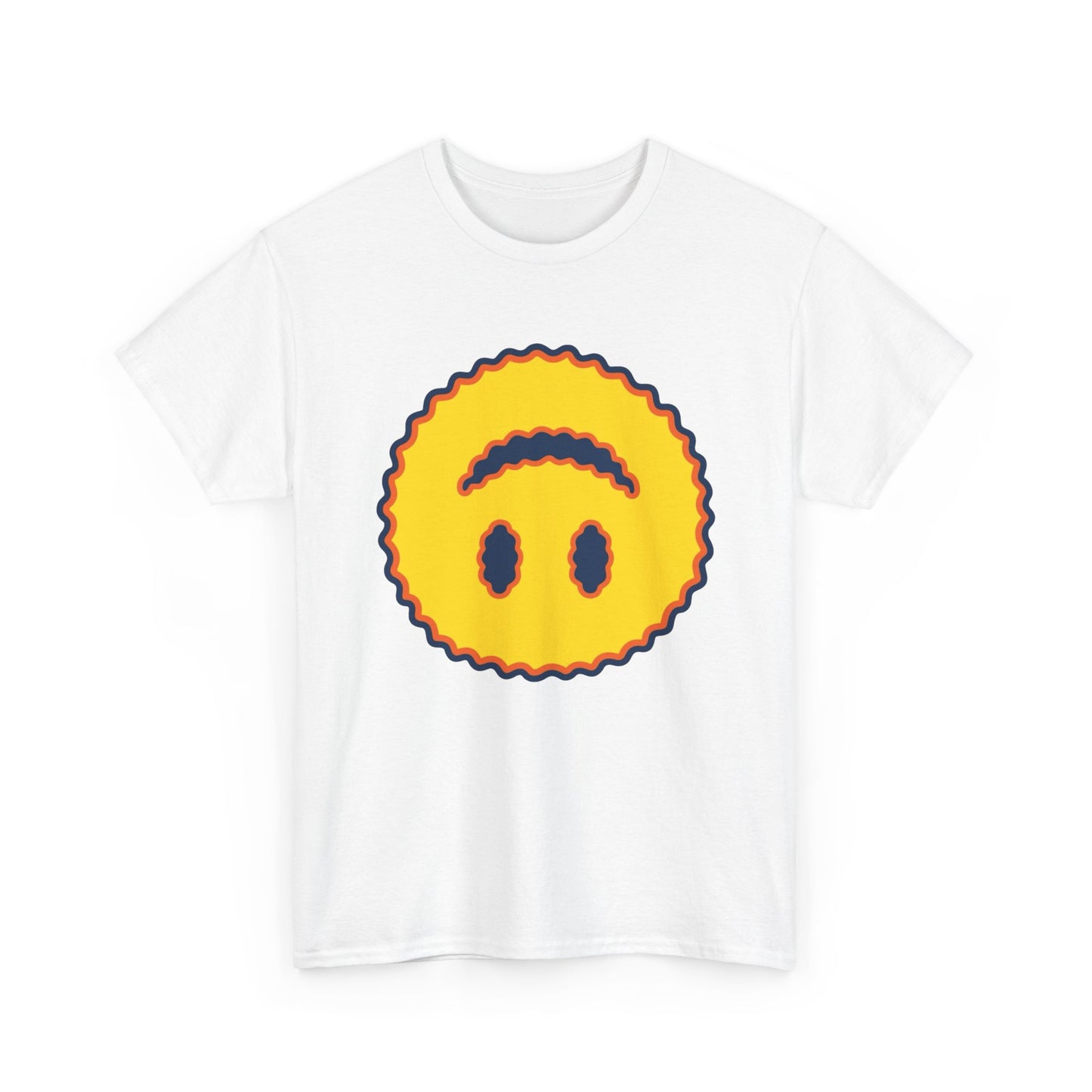 Trippy Smiley Face Groovy Graphic T Shirt Unisex Heavy Cotton Tee Gift New