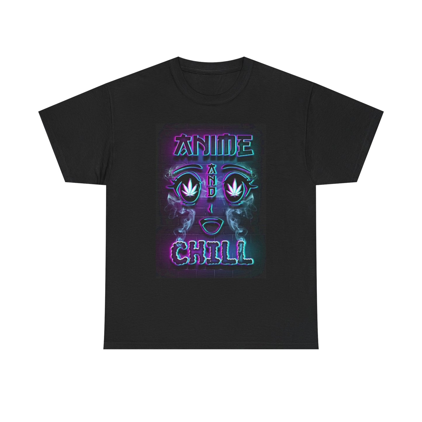 Anime And Chill Graphic T Shirt hentai Retro Neon Unisex Heavy Cotton Tee