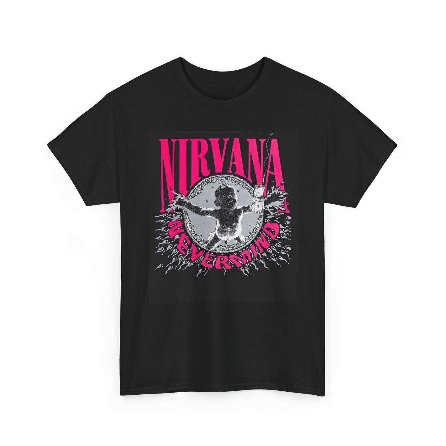 Nirvana Graphic T Shirt Vintage Nevermind Album Retro Unisex Heavy Cotton Tee
