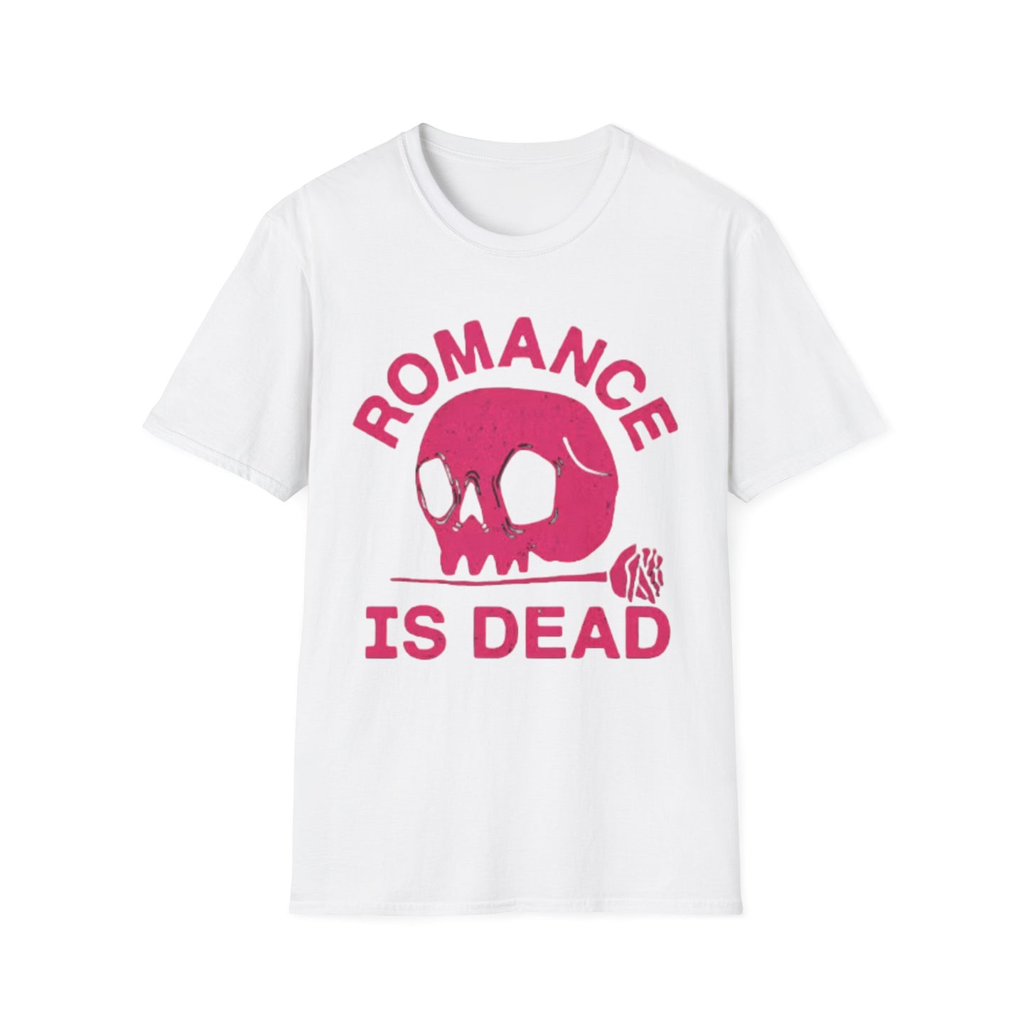 Romance Is Dead Graphic T Shirt Vintage Retro Skull Unisex Softstyle T-Shirt