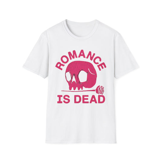 Romance Is Dead Graphic T Shirt Vintage Retro Skull Unisex Softstyle T-Shirt