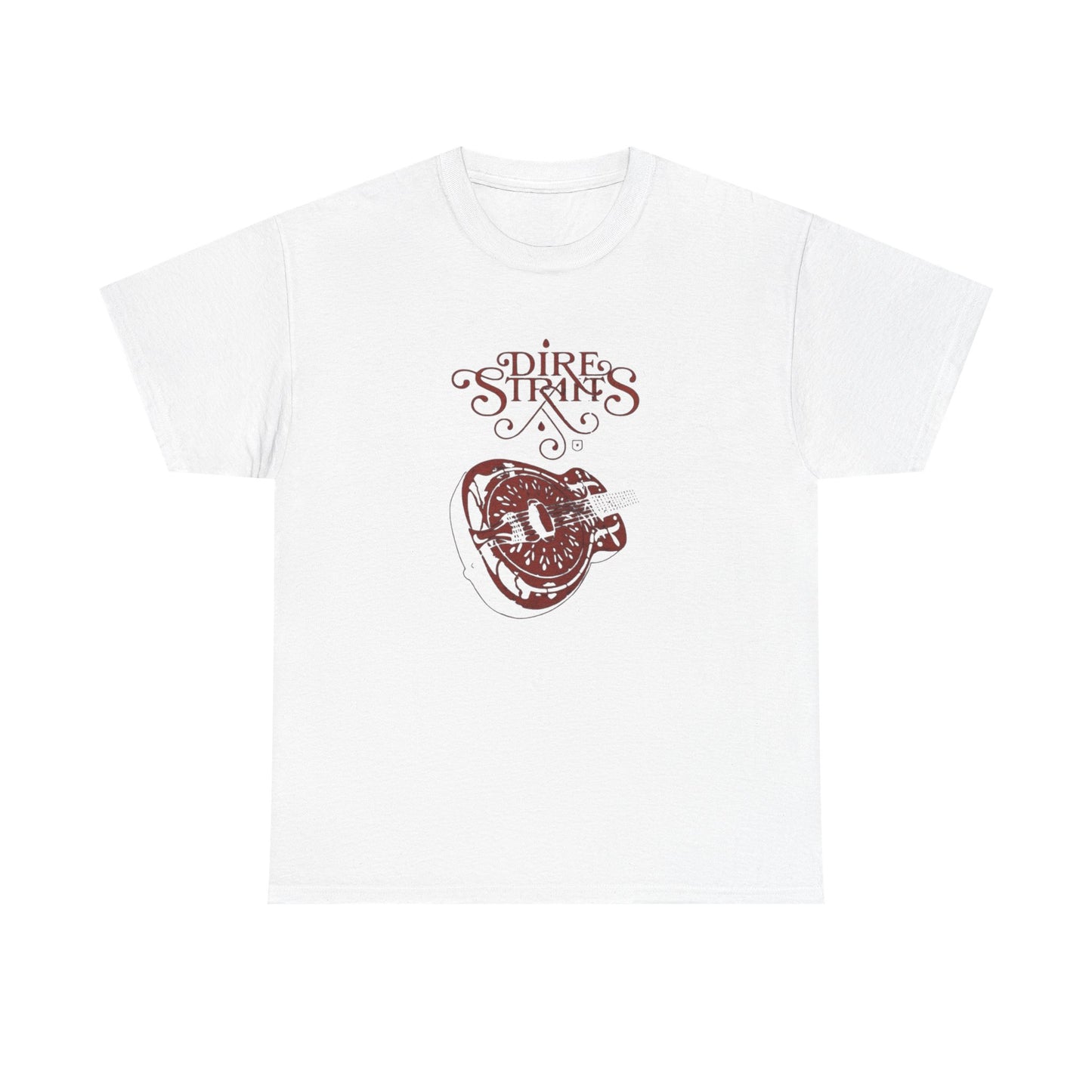 Dire Straits Vintage Guitar Graphic T Shirt NEW ADULT Unisex Heavy Cotton Tee