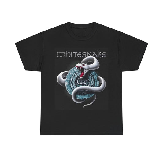 WhiteSnake Tshirt Retro 80s Classic rock Vintage Merch Unisex Heavy Cotton Tee