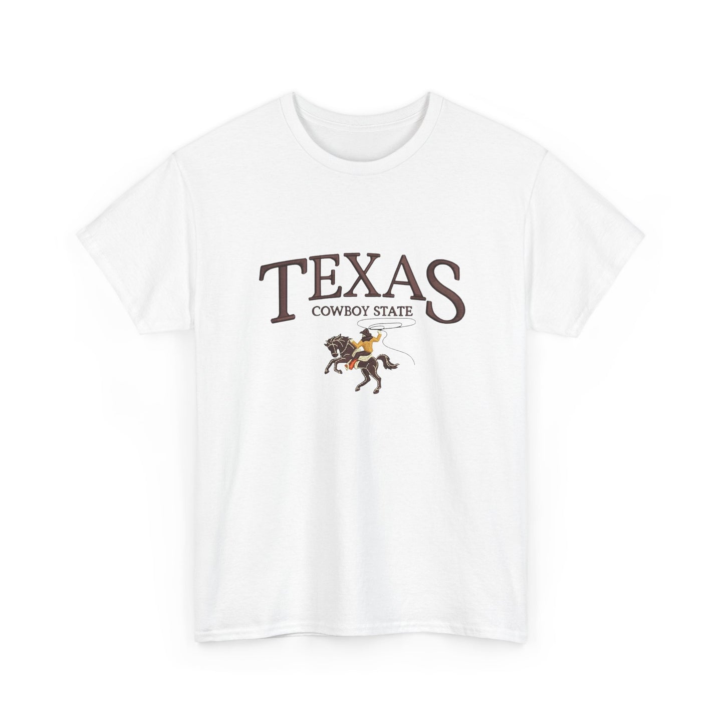 Texas Cowboy State Graphic T Shirt NEW Unisex Heavy Cotton Tee